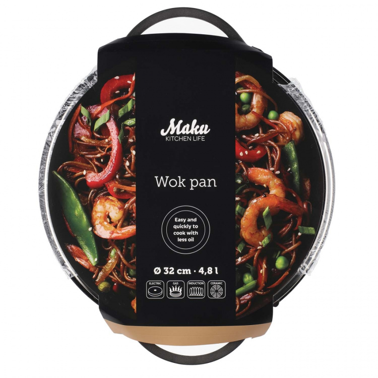 Maku Wokpanna 32 cm Gjuten Aluminium Maku Wokpanna 32 cm Gjuten Aluminium