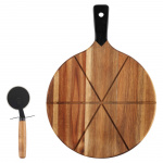 Maku Pizzaset Med Bricka Och Skärare Maku Pizzaset Med Bricka Och Skärare