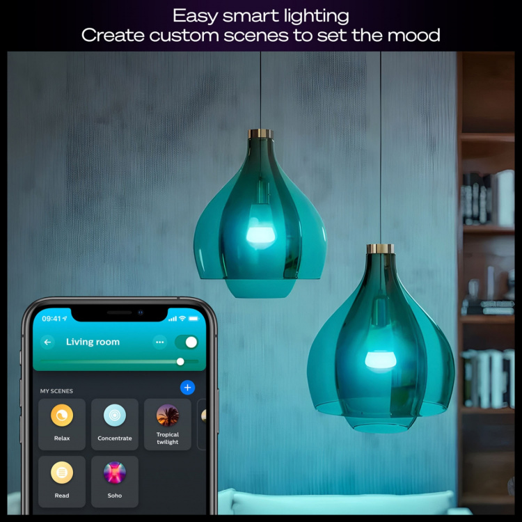 Philips Hue Startkit White and Color Ambiance 3xE27 1100lm + fjärr + Hue Bridge Pro