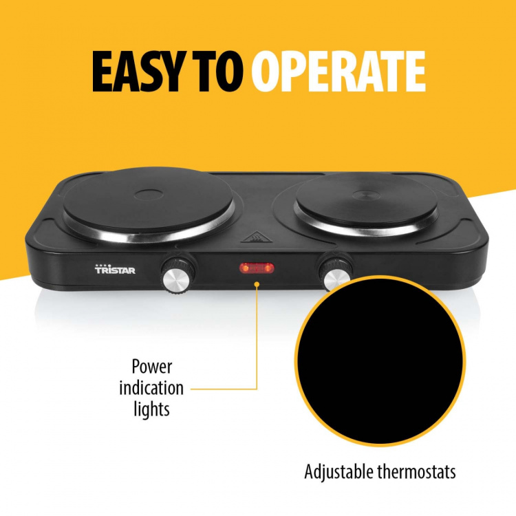 Tristar Kokplatta dubbel KP-6152 2500W