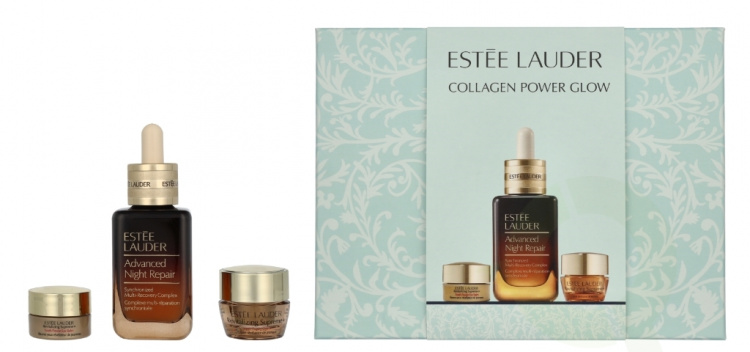 Estee Lauder Collagen Power Glow Set 58 ml Night Repair 50ml,/Revitalizing Supreme + Youth Power Eye Balm 3ml/Revitalizing Supreme/Youth Power Creme 5ml,