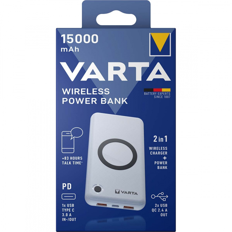 Varta Langaton tehopankki 15.000mAh Varta Langaton tehopankki 15.000mAh