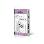 Nedis Seinälaturi | 20 W | GaN | PD3.0 | Pikalataus-toiminto | 1.67 A / 2.22 A / 3.0 A | Lähtöliitäntöjen määrä: 1 | USB-C™ | Lightning 8-Pin (irrallinen) Kaapeli | 1.00 m | Automaattinen Jännitteen Valinta | Valkoinen