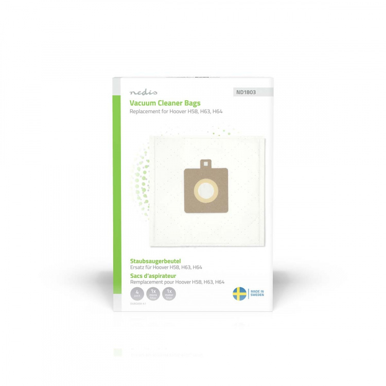 Nedis Pölypussi | 4 kpl | Mikrokuitu | Eniten myyty: Hoover H58 | Valkoinen