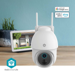 Nedis SmartLife Ulkokamera | Spotlight | 3MP Full HD 1296p | Kääntö/kallistus | IP65 | Maks. akunkesto: 3 Kuukautta | MicroSD (ei sisälly) / Pilvipalvelutallennus (valinnainen) | 5 V DC | Liiketunnistimella | Yökuvaus | Valkoinen Nedis SmartLife Ulkokamera | Spotlight | 3MP Full HD 1296p | Kääntö/kallistus | IP65 | Maks. akunkesto: 3 Kuukautta | MicroSD (ei sisälly) / Pilvipalvelutallennus (valinnainen) | 5 V DC | Liiketunnistimella | Yökuvaus | Valkoinen