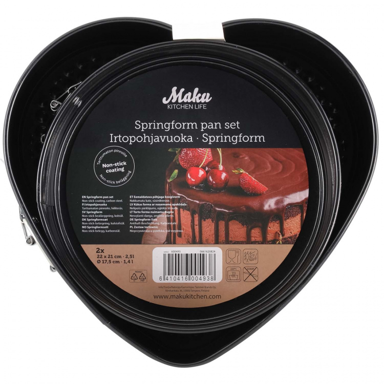 Maku Springformar med löstagbar botten 2 st