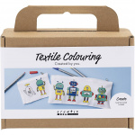 Creative Toys Creative - Mini Craft Kit Tekstiiliväripakkaus, robotti, perusvärit, 1 pakkaus - (977806)