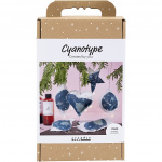 Craft Kit Cyanotype - Cyanotypia joulukoristeet - sininen - hopea (977848)