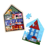 Moomin Palapeli 19 Pcs Wooden Framed Puzzle House