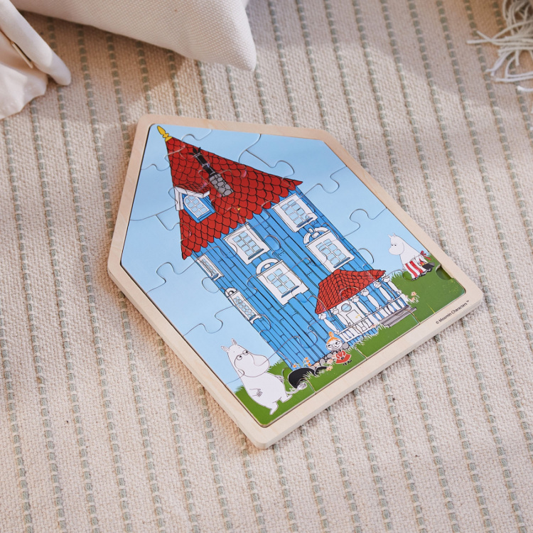 Moomin Palapeli 19 Pcs Wooden Framed Puzzle House