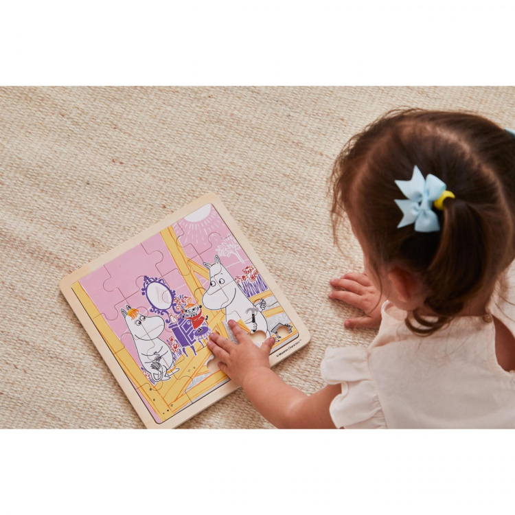 Moomin Palapeli 16 Pcs Wooden Puzzle Construction Fun