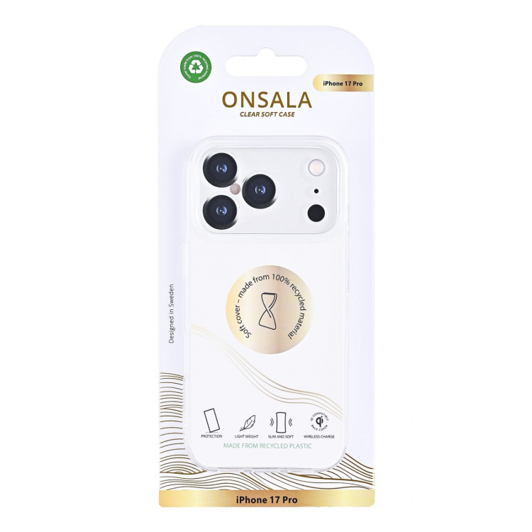 Onsala Puhelimen suojakuori Kierrätetty TPU Läpinäkyvä - iPhone 17 Pro