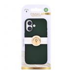 Onsala Mobilkuori silikonituntumalla Olive Green - iPhone 16