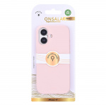 Onsala Mobilkuori silikonituntumalla Chalk Pink - iPhone 17