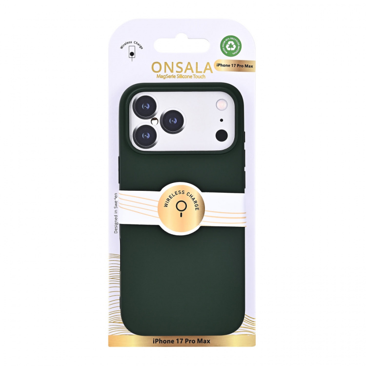 Onsala Puhelinkuori silikonituntumalla Olive Green - iPhone 17 Pro Max