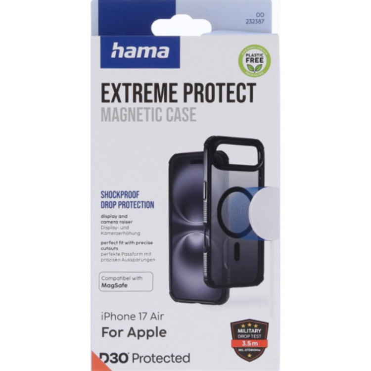Hama Suojakuori Extreme Protect iPhone Air MagKotelo Musta