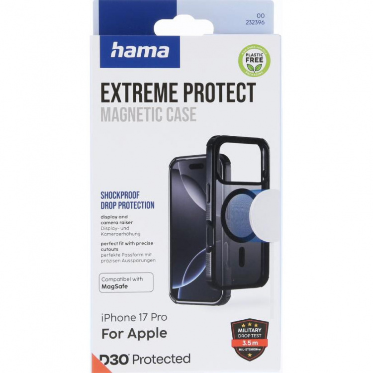 Hama Suojakuori Extreme Protect iPhone 17 Pro MagKotelo Musta