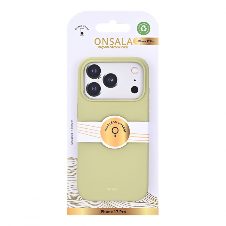 Onsala Mobilkuori silikonituntumalla Lime - iPhone 17 Pro