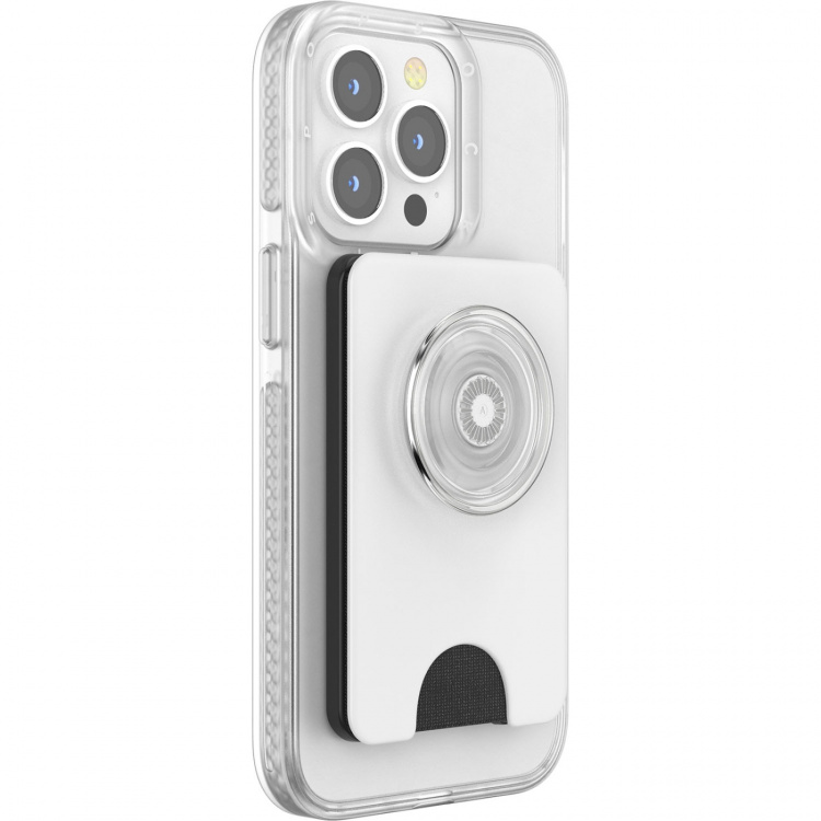 PopSockets Lompakko Popwallet Magsafe:lle Valkoinen