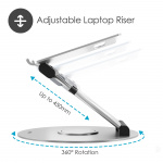 Desire2 Kannettavan Tietokoneen Korotin Supreme 360 Alumiini