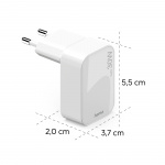 Hama Laturi 1xUSB-C GaN PD 30W Nopea Taitettava Mini Valkoinen