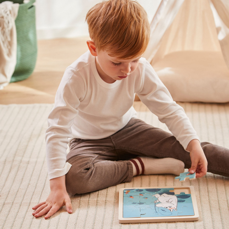 Moomin Palapeli 16 Pcs Wooden Puzzle Fishing