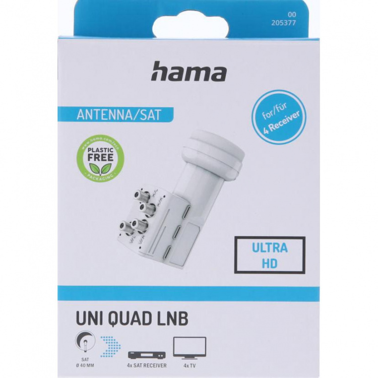 Hama Universal LNB Quad Valkoinen