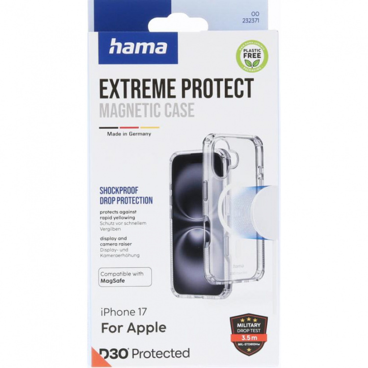 Hama Suojakuori Extreme Protect iPhone 17 MagKotelo Läpinäkyvä