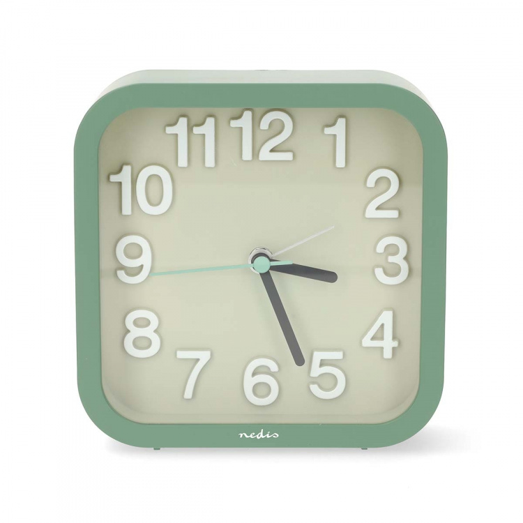 Nedis Analoginen Herätyskello | Torkkutoiminto | Hiljainen kellokoneisto | Vihreä