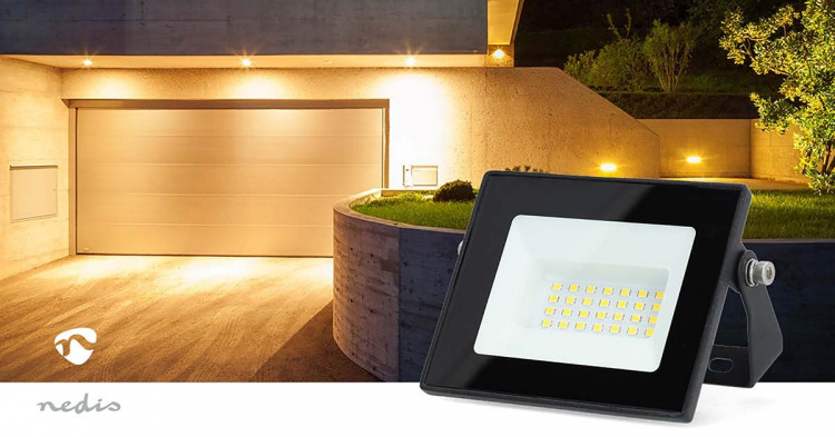 Nedis LED Valonheitin | 4000 K | Nimellisvaloteho: 1620 lm | IP44 | Energialuokka: F | 220 - 240 V AC 50/60 Hz | 20 W