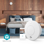 Nedis SmartLife Smoke Detector | Wi-Fi | Battery Powered | Sensor life cycle: 10 year | EN 14604 | Max. battery life: 120 Months