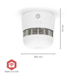 Nedis SmartLife Smoke Detector | Zigbee 3.0 | Battery Powered | Sensor life cycle: 10 year | EN 14604