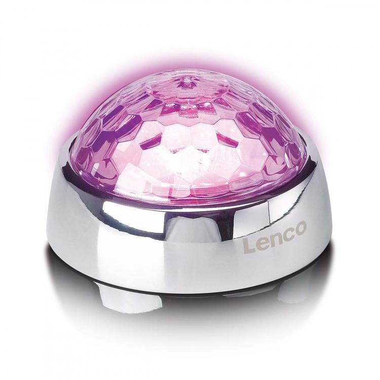 Lenco Keskellä vakauttaja Party LED-valo levysoittimelle Hopea Lenco Keskellä vakauttaja Party LED-valo levysoittimelle Hopea