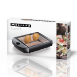 MELISSA Tasaleivänpaahdin | 600W | Ajastin | Irrotettava murualusta | Automaattinen poiskytkentä | Musta