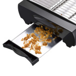 MELISSA Tasaleivänpaahdin | 600W | Ajastin | Irrotettava murualusta | Automaattinen poiskytkentä | Musta