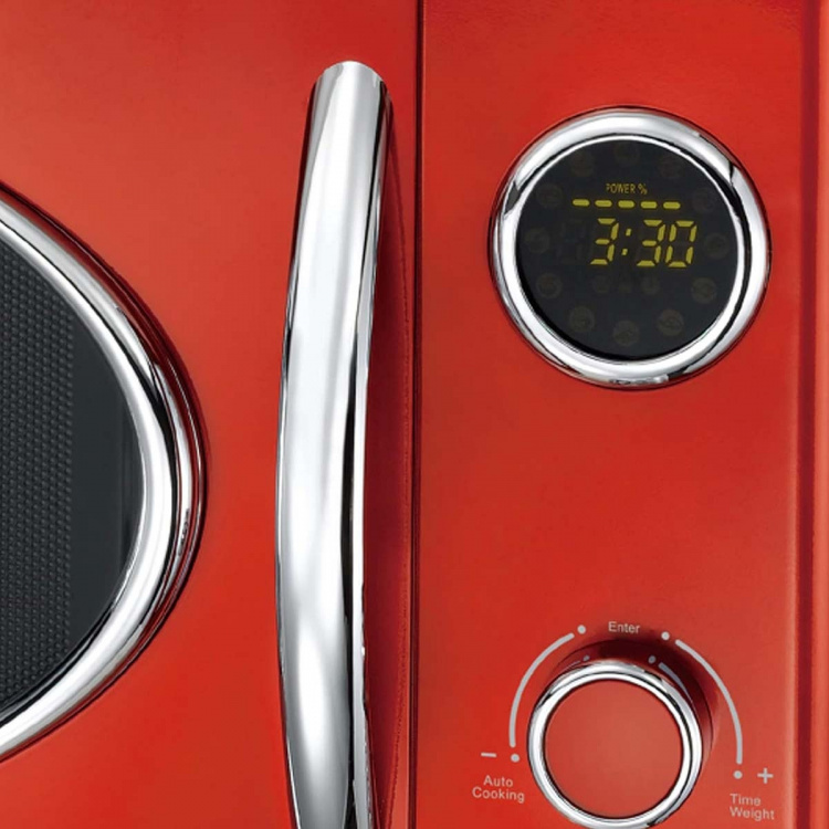 MELISSA Mikroaaltouunin elektroninen grilli 23L 800W Metallinen punainen MELISSA Mikroaaltouunin elektroninen grilli 23L 800W Metallinen punainen