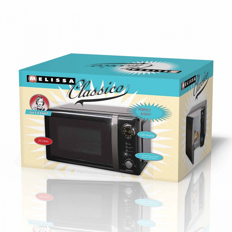 MELISSA Mikroaaltouuni Elektroninen 20L 700W Musta