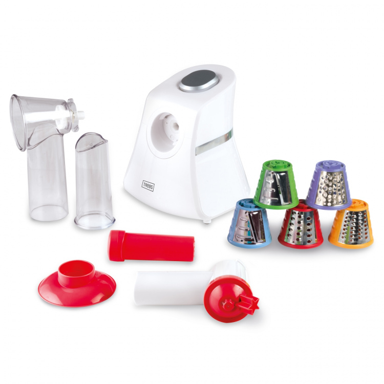 Trebs Vihannesleikkuri ja sorbettijäätelökone / Comfortcook yhdessä 5 lisälaitteella Trebs Vihannesleikkuri ja sorbettijäätelökone / Comfortcook yhdessä 5 lisälaitteella