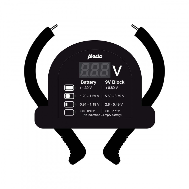 Alecto Paristotesteri AA-AAA-C-D-9V (PP3)-nappiparistokennolle Alecto Paristotesteri AA-AAA-C-D-9V (PP3)-nappiparistokennolle