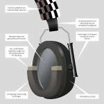 Alecto Vauvojen ja pikkulasten korvaläpät Musta Alecto Vauvojen ja pikkulasten korvaläpät Musta