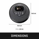 Lenco Discman, jossa on DAB Bluetooth® ja värillinen TFT Musta Lenco Discman, jossa on DAB Bluetooth® ja värillinen TFT Musta