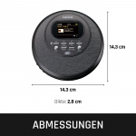 Lenco Discman, jossa on DAB Bluetooth® ja värillinen TFT Musta Lenco Discman, jossa on DAB Bluetooth® ja värillinen TFT Musta