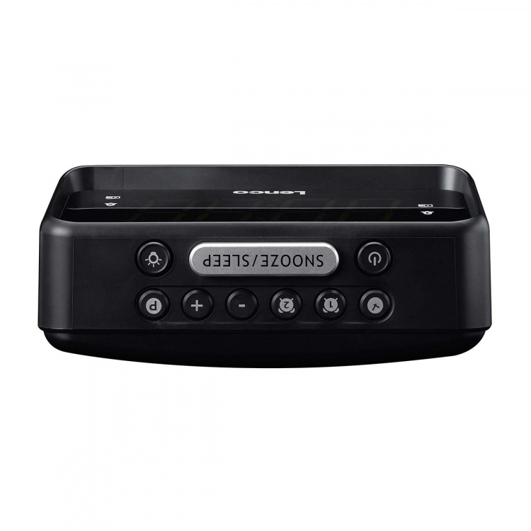 Lenco Kelloradio, jossa on manuaalinen himmennin ja yövalo