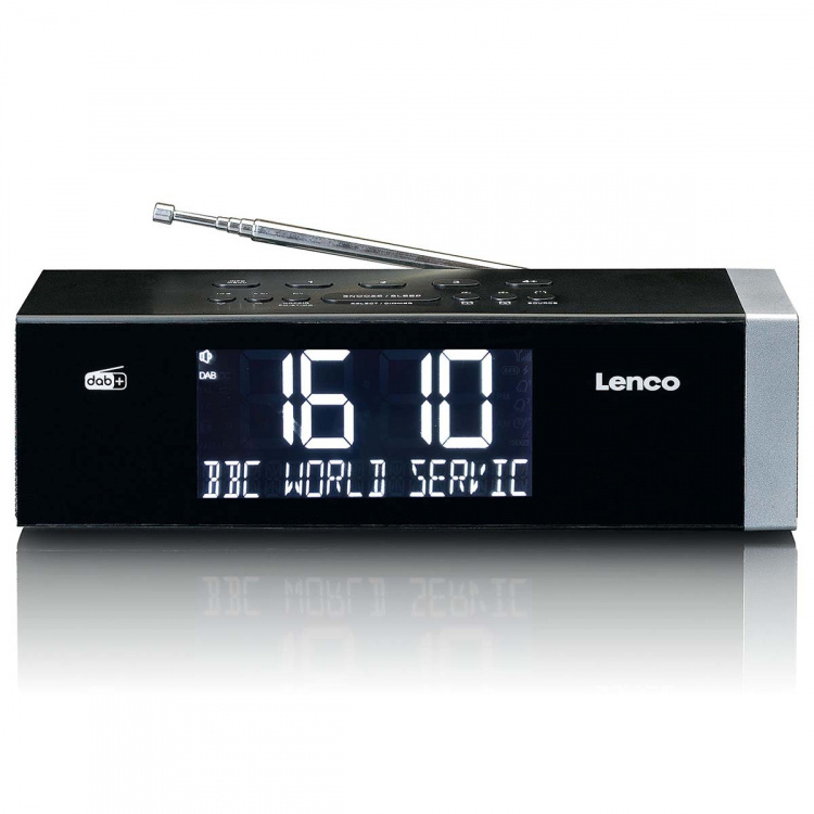 Lenco DAB+ FM-kelloradio Bluetoothilla Lenco DAB+ FM-kelloradio Bluetoothilla