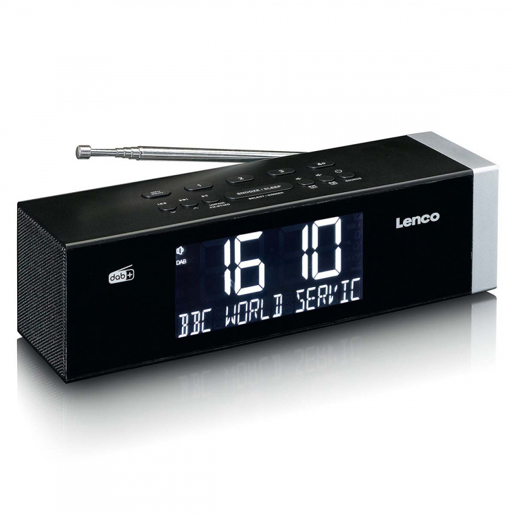 Lenco DAB+ FM-kelloradio Bluetoothilla Lenco DAB+ FM-kelloradio Bluetoothilla