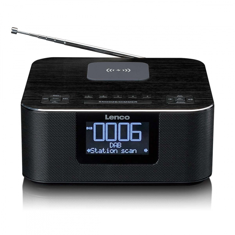 Lenco Stereokelloradio, jossa on DAB+ FM Bluetooth® langaton latausjärjestelmä Lenco Stereokelloradio, jossa on DAB+ FM Bluetooth® langaton latausjärjestelmä
