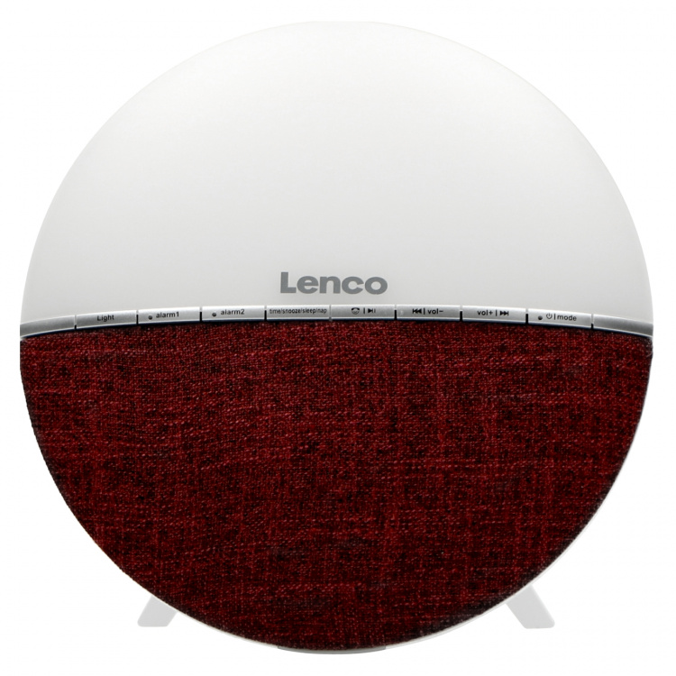 Lenco FM Herätyskelloradio - Herätysvalo Bluetooth® Punaisella Lenco FM Herätyskelloradio - Herätysvalo Bluetooth® Punaisella