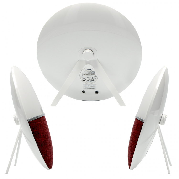 Lenco FM Herätyskelloradio - Herätysvalo Bluetooth® Punaisella Lenco FM Herätyskelloradio - Herätysvalo Bluetooth® Punaisella