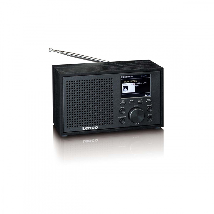 Lenco Mono DAB+ FM-radio Bluetoothilla Musta