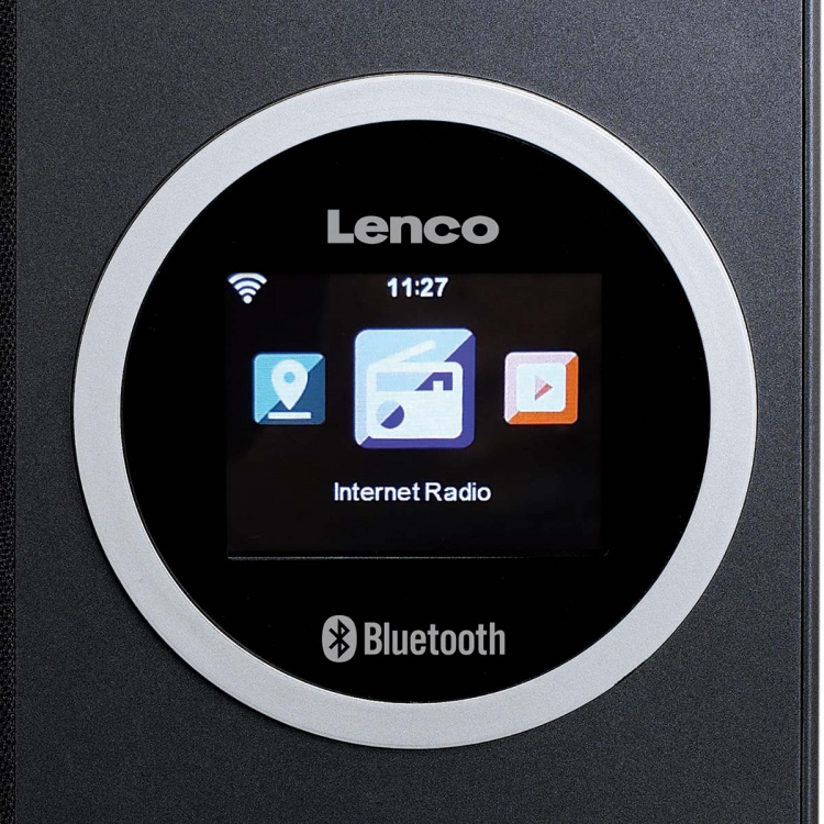 Lenco Internet-radio värinäytöllä ja Bluetooth® Musta Lenco Internet-radio värinäytöllä ja Bluetooth® Musta